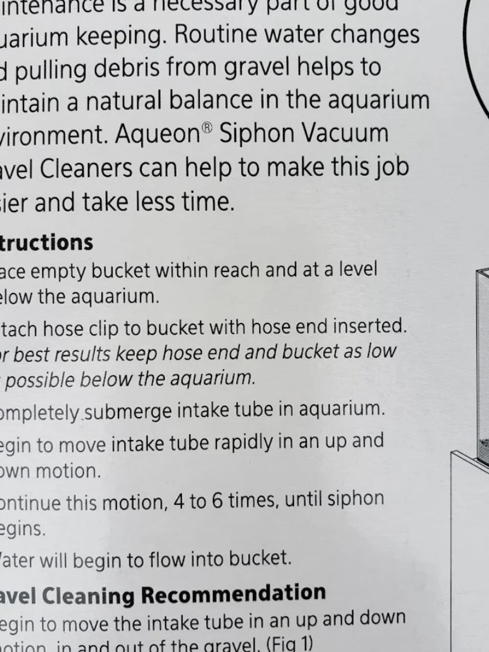 New Aqueon Aquarium Fish Tank Siphon Vacuum Gravel Cleaner Hand syphon pump hose